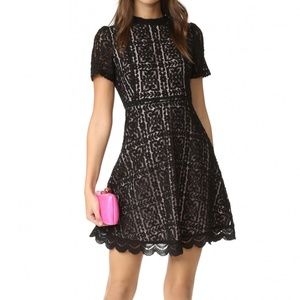 BB Dakota Black Mock Lace Dress